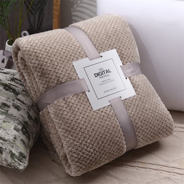 CEHVOM Scratch Thickened Solid Color Borlaug Sofa Blanket Flannel Blanket Clearance