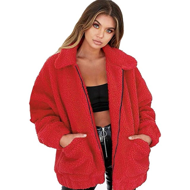 Veste Fausse à Revers à Manches Longues pour Femme, Parka d'Hiver Aguichant, Veste Mode