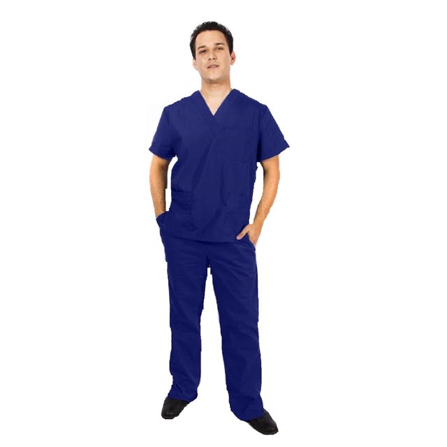 M&M SCRUBS Men's Scrub Set Medical Scrub Top and Pants