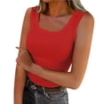 thumbnail image 1 of Yuyuzo Tank Tops for Women Sleeveless Shirts Scoop Neck Going out Tops Ribbed Knit Slim Fitted Basic Tees, 1 of 5