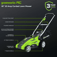 thumbnail image 2 of Greenworks 10A 16" Corded Mower, 25142, 2 of 10