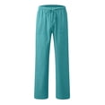 thumbnail image 4 of Weiqiqre Mens Pants New Linen Pants Drawstring Elastic Solid Color Loose Casual Trousers Lightweight Slight Stretch, and Regular Fit for All-Season Going Out, 4 of 5