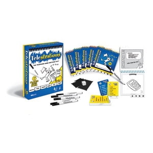 USAOPOLY Telestrations Original 6 Player | Family Board Game | A Fun Family Game for Kids and Adults | Family Game Night Just Got Better | The Telephone Game Sketched Out