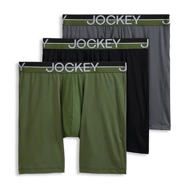 Jockey Boxeur-Brief à Jambe Longue de 8 Po pour Hommes en Microfibre Extensible Infinite Cool - Lot de 3