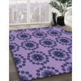 thumbnail image 3 of Ahgly Company Tapis d'Intérieur Lavable en Machine Carré Transitionnel Mimosa Violet, 4 Pieds Carré, 3 of 7