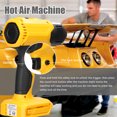 thumbnail image 3 of Amdohai Machine à Air Chaud Portative Sans Fil au Lithium Rechargeable Équipement de Chauffage Températures Réglables Outil Électrique avec 4 Embouts Compatible avec Batterie au Lithium Makita 18V, 3 of 8