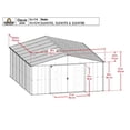 thumbnail image 3 of Arrow Classic Metal Shed, 14 x 17, Charcoal, 3 of 8