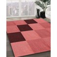thumbnail image 3 of Ahgly Company Tapis d'Intérieur Rectangulaires Transitionnels Rouges Lavables à la Machine, 5 Pieds x 8 Pieds, 3 of 7
