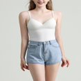 thumbnail image 3 of Women Padded Bra Spaghetti Strap V Neck Vest Cami Tank Tops Shirt Blouse, 3 of 5