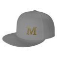 thumbnail image 1 of ZICANCN Alphabet m Baseball Casquettes Motif, Casquettes de Camionneur pour Hommes et Femmes, Casquettes Plates Ajustables et Respirantes, Gris, 1 of 6