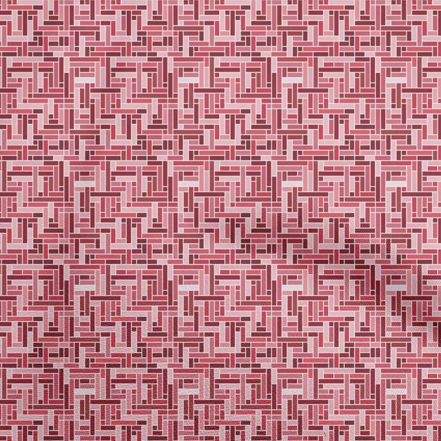 oneOone Silk Tabby Red Fabric Abstract Fabric For Sewing Printed Craft Fabric By The Yard 42 Inch Wide