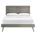 thumbnail image 3 of Marlee Queen Wood Platform Bed With Splayed Legs Gray, 3 of 7