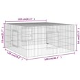 thumbnail image 4 of vidaXL Cage pour Lapin 110x110x55 cm Fer Galvanisé, 4 of 4