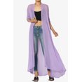 thumbnail image 3 of TheMogan Cardigan Long à Manches Longues en Maille pour Femmes Mi-Mollet Caftan Transparent, 3 of 6