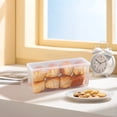 thumbnail image 4 of Dvkptbk Fruit Storage Containers for Fridge,Airtight Bread Storage Containers Bread Box Plastic Reusable Loaf Cake Clear Bread Dispenser Fresh Bread Organizer Bin, 4 of 7