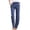 Blue, variant on LLYwey Deals Clearance Womens Chinos Pants Ladies Spring Printed Elastic Waist Full Length Casual Pants Nine-Point Pants New Full Length Pants Trousers Regular Fitted Wine 3XL