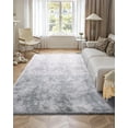 thumbnail image 4 of VEVOR Indoor Plush Area Rugs, 9 x 12 ft Soft Plush Carpet, Furry Shag Area Rugs for Living Room, Bedroom, Modern Home Decor Aesthetic Long-Pile Rug, Non-Shedding, Slip-Resistant, Tie-Dye Light Gray, 4 of 9