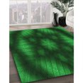 thumbnail image 3 of Ahgly Tapis d'Intérieur Lavable en Machine Carré Vert Émeraude Profond, 6 Pieds Carré, 3 of 7
