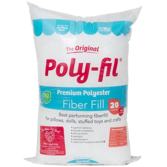FAIRFIELD Poly-Fil® Premium Fibre Fill, 567 g (20 oz) - Craft Grade