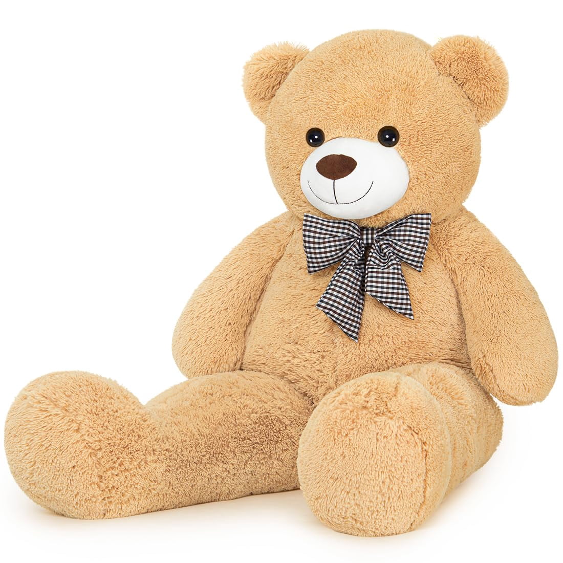 Giant Teddy Bear Stuffed Animals Plush Toy Cute Life Size Plush Teddy Bear for Kids Girlfriend Soft Stuffed Bear Animals for Birthday Valentine's Day Anniversary Christmas(120cm/47inch Light Brown)