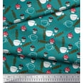 thumbnail image 3 of Soimoi Poly Georgette Fabric Cup,Candies & Cupcake Food Print Fabric by Yard 42 Inch Wide, 3 of 3