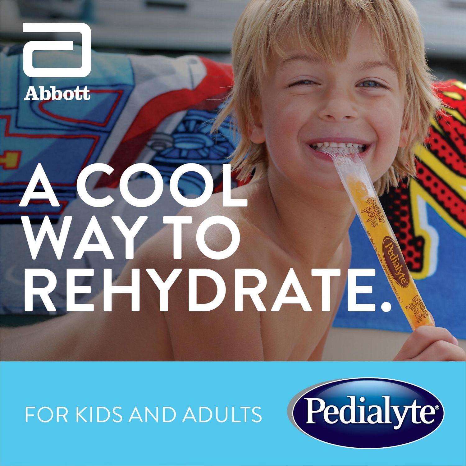 Pedialyte , Bâtonnets Glacés aux Électrolytes pour Adultes et Enfants, Solution de Réhydratation Orale pour le Remplacement des Électrolytes, Saveurs Assorties, 16x62.5mL Bâtonnets Glacés Individuels
