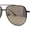 Gunmetal / Gold Mirror, variant on Mens 90s Rimless Officer Style Mirrored Lens Air Force Sunglasses Gold Orange Mirror