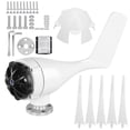 thumbnail image 2 of 5 Blades Wind Generator, Injection-Molded Small Wind Generator, Low Vibration For Boats Marine Home Charging Cabins -40 Degrees Celsius -80 Degrees Celsius  White 48V, 2 of 8