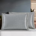 thumbnail image 4 of Fesfesfes Summer Ice Silk Pillowcase Cool Pillowcase Washable Cool Pillowcase Concise Queen Size Adult Pillowcase, 4 of 5