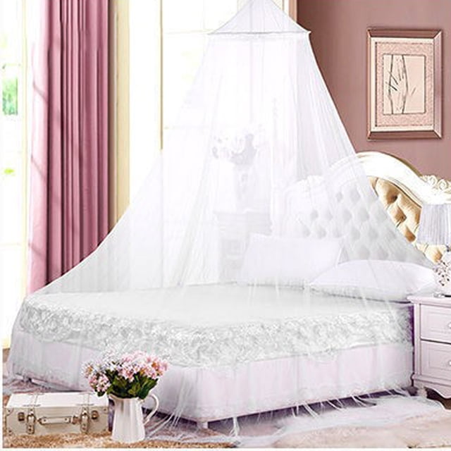 Meitianfacai Round Lace Insect Bed Canopy Netting Curtain Dome Mosquito Net Elegant White