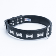 thumbnail image 3 of ROTTERDAM BONES Leather Dog Collar Single- Row Bones, 3 of 4