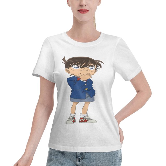 Women's Basic Short Sleeve T-Shirt Detective Conan Conan