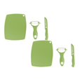 thumbnail image 1 of Oleegame 2PC Vegetable Peeler Stainless Steel Ceramic Set With Fruit Vegetable Peeler Knife Mini Cutting Board Colorful Kitchen Tools 3PCS, 1 of 4