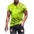thumbnail image 1 of Birdeem Chemises pour Hommes Mode Hommes Confortables Imprimés Manches Courtes Col Rond Blouses Chemises, 1 of 12