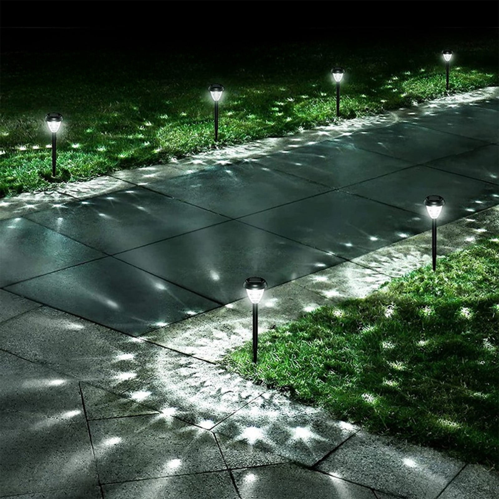 Fufafayo Solar Garden Lights, Waterproof Outdoor Landscape Lighting, Solar Powered Stake Lights For Lawn Patio Yard, Automatic Night Sensor Solar Lamps For Garden Decor