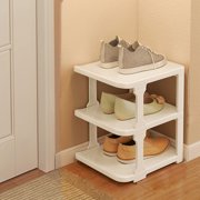 Chmadoxn Shoe Rack for Closet,Closet Organizers and Storage, Rack Shoe Organizers For Closet Plastic Shoe Storage Box For Entryway Living Room Sturdy Stackable Sneakers Cabinet Bins shoe rack
