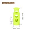 thumbnail image 2 of Unique Bargains Lot de 30 Butées à Ressort en Plastique à Double Trou pour Cordon de 4 mm, Vert Vif, 2 of 5