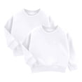 thumbnail image 1 of MKOSPLRT Chandails Molletonnés pour Enfants, Lot de 2, Manches Longues, Chandail en Molleton à Enfiler, Couleur Unie, Col Rond, Chandails Molletonnés Doux d'Automne pour Garçon Ou Fille 3-9, 1 of 2