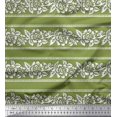thumbnail image 1 of Soimoi Polyester Crepe Fabric Leaves & Floral Block Decor Fabric Printed Yard 42 Inch Wide, 1 of 3