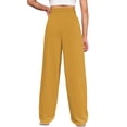 thumbnail image 4 of Timegard Wide Leg Pants for Women Elastic High Waist Running Trousers Fall Solid Color Joggers Pants, 4 of 4