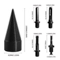 thumbnail image 2 of Save Big! 5PCS Removable Firewood Log Splitter Drill Bit, High-Speed Wood Screw, Easy to Use Wood Splitting Tool for Home, Camping, and Outdoor Activities, 2 of 2