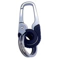 thumbnail image 2 of Men Car Keychain Key Ring Holder Metal Organizer Camping Keyring Double Ring Design Buckle Pendant Fashion Female Keyring Auto Accessories Black, 2 of 9