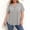 Gris, variante sur Jacenvly Hauts pour Femmes Liquidation Hauts pour Femmes Grande Taille Couleur Unie Décontracté Haut Boutonné Hauts pour Femmes en Liquidation