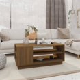 thumbnail image 1 of vidaXL Coffee Table Brown Oak 102x55x43 cm Engineered Wood, 1 of 4