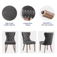 thumbnail image 4 of Subrtex Leather Button Anchor Studded Indoor Dining Chair Set of 2, Modern Mid-Century Chairs for Home, Gray, 4 of 6