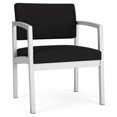 thumbnail image 1 of Lenox Steel Reception Waiting Oversize Guest Chair / Silver Steel / Black, 1 of 5