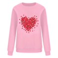 thumbnail image 3 of T-shirt de la Saint-Valentin pour Femmes 2024, Chandails à Col Rond, T-Shirts Décontractés avec Cœur, T-Shirts Graphiques Amples à Manches Longues, Chandails à Enfiler, Hauts Mode pour les Fêtes, T-Shirt, 3 of 3