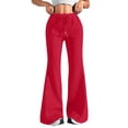thumbnail image 1 of Women Fashion Solid High Waisted Slimming Sweatpants Casual Long Pants, 1 of 3