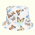 thumbnail image 2 of Birdeem Chapeau de Protection Solaire d'Été Mode Imprimé Papillon Chapeau de Pêcheur Seau Extérieur, 2 of 5