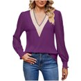 thumbnail image 1 of Birdeem Blouse Veste Texturée à Manches Longues à Col en V Uni pour Femme, 1 of 1